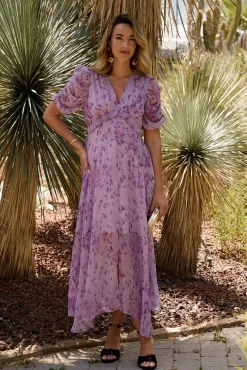 Vestido longo estampado