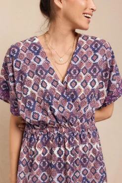 Vestido longo estampado