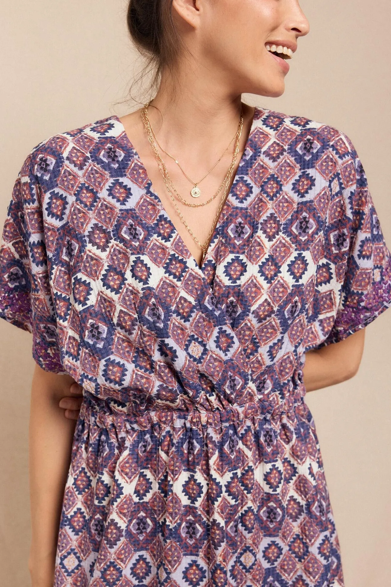 Vestido longo estampado