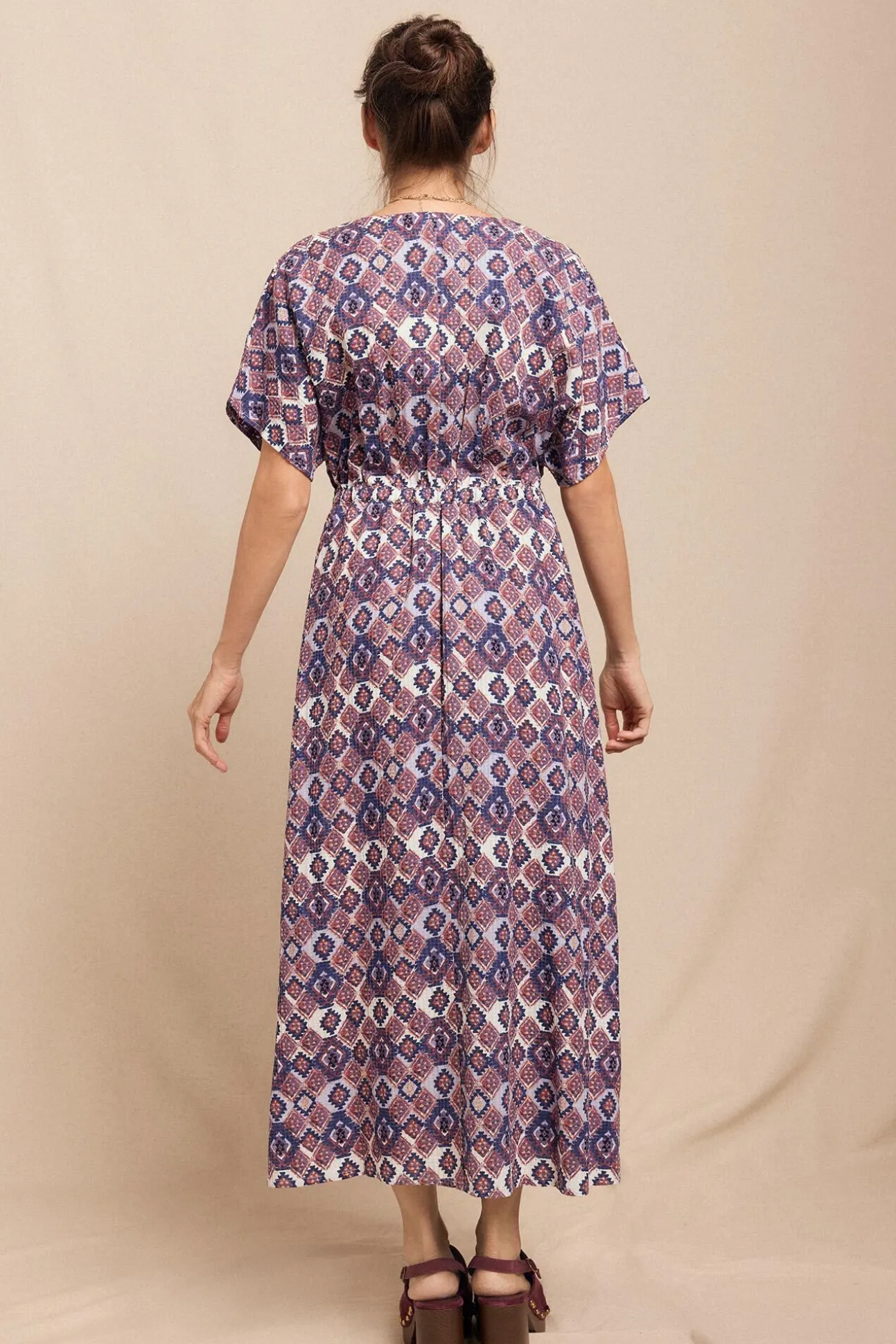 Vestido longo estampado