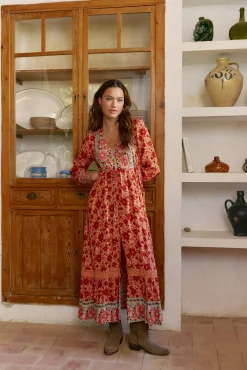 Vestido longo estampado Arlo da Lilliana