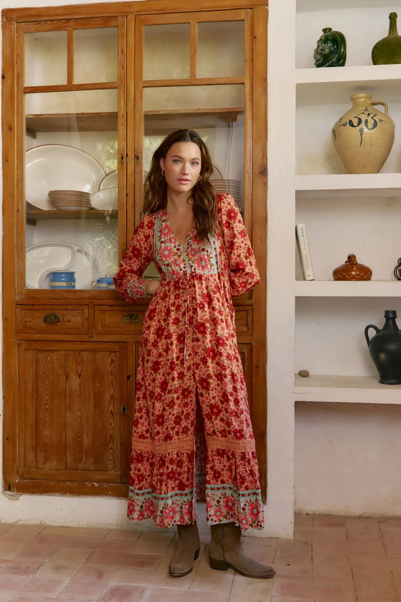 Vestido longo estampado Arlo da Lilliana
