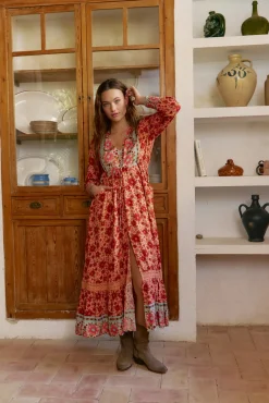 Vestido longo estampado Arlo da Lilliana