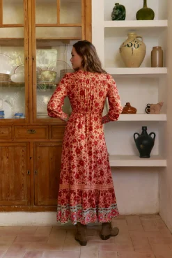 Vestido longo estampado Arlo da Lilliana