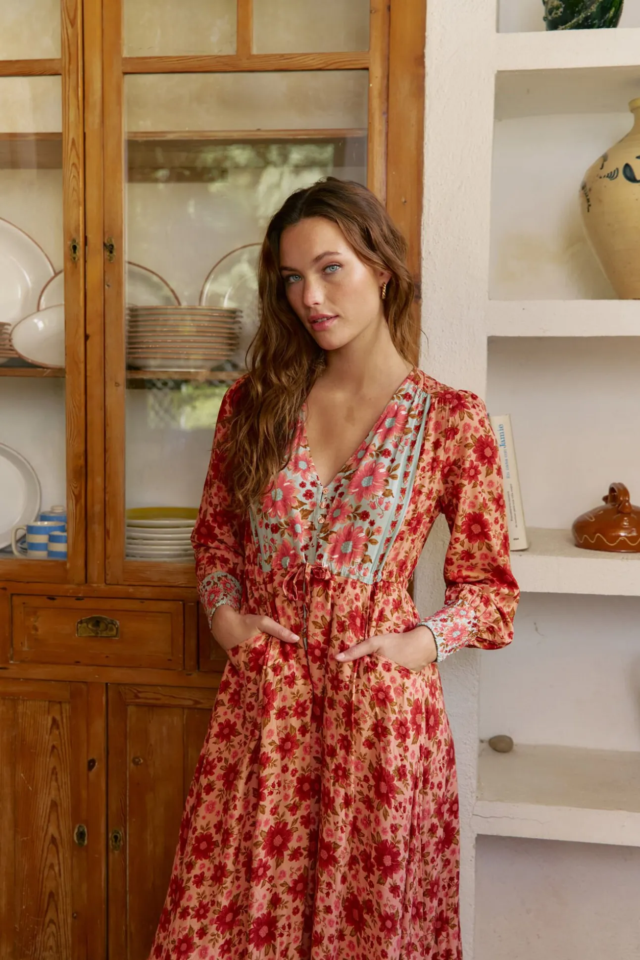 Vestido longo estampado Arlo da Lilliana