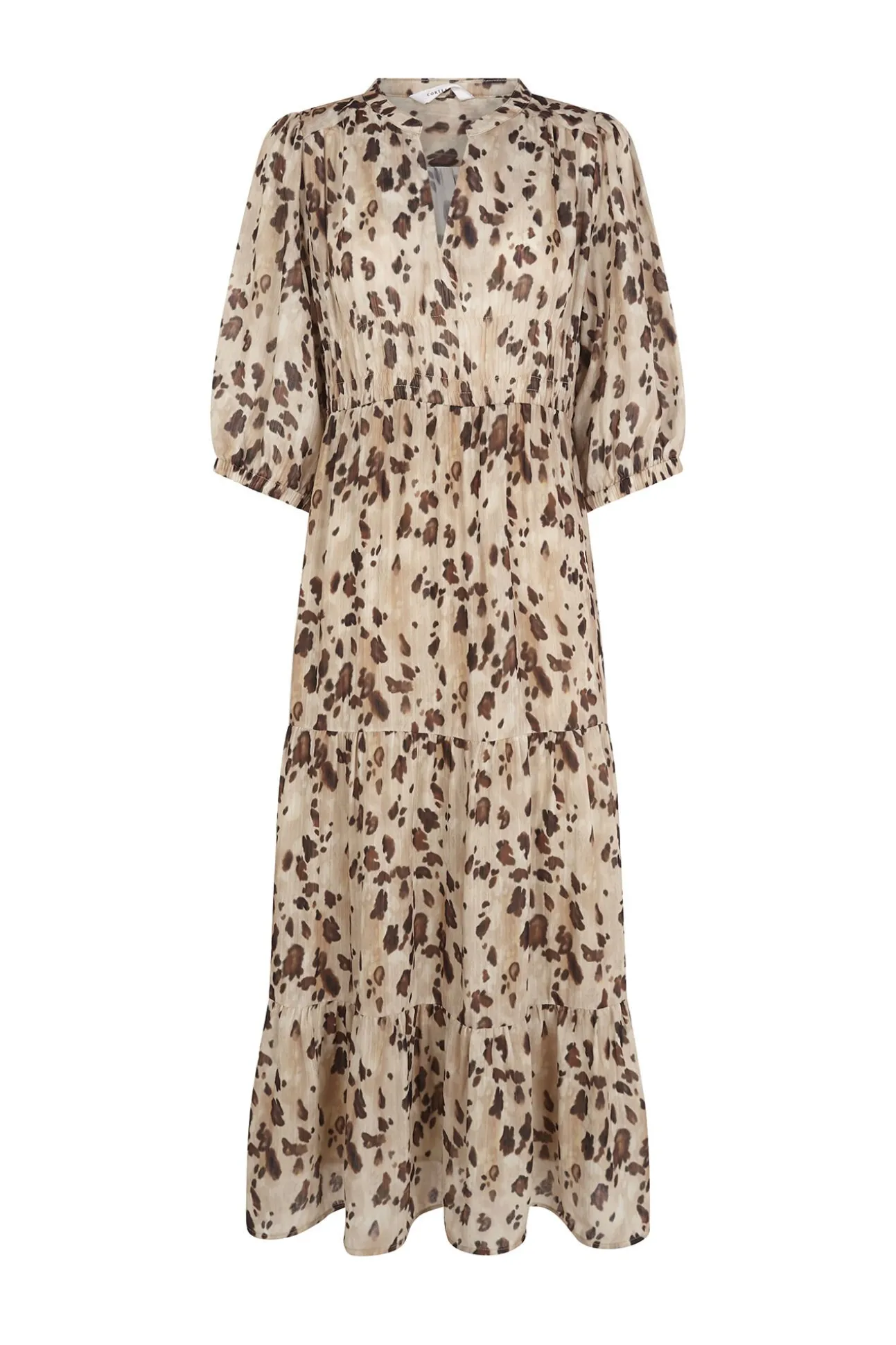 Vestido longo estampado justo