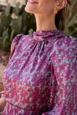 Vestido longo estampado MIN