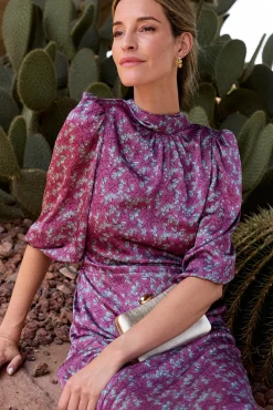 Vestido longo estampado MIN