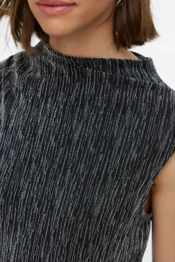 Vestido longo manga com glitter