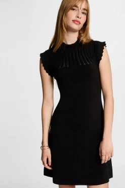 Vestido malha curto evasé