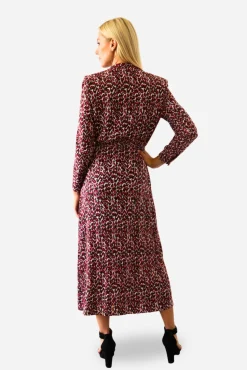 Vestido malha de estampado geométrica