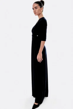 Vestido maxi com nó