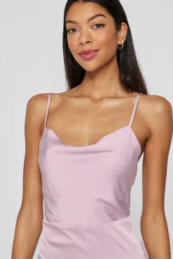 Vestido midi acetinado
