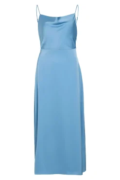 Vestido midi acetinado