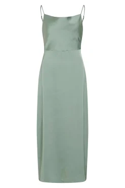Vestido midi acetinado
