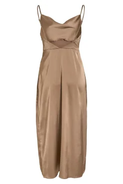 Vestido midi acetinado