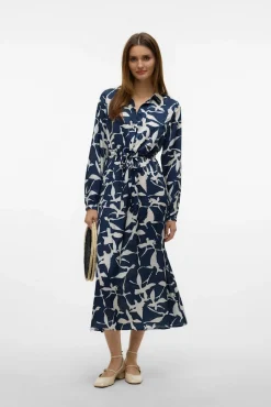 Vestido midi camiseiro