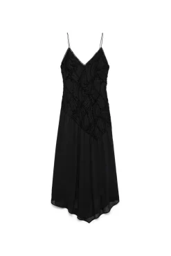 Vestido midi com alças