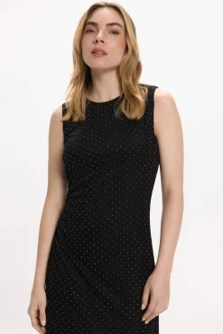 Vestido midi com glitter