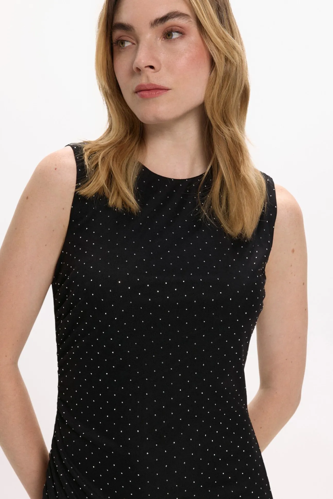 Vestido midi com glitter
