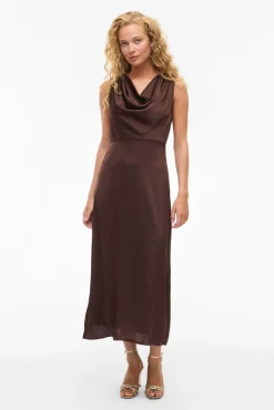Vestido midi de cetim