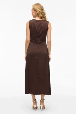 Vestido midi de cetim