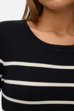 Vestido midi de malha manga