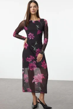 Vestido midi de tule