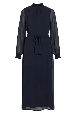 Vestido midi em chiffon