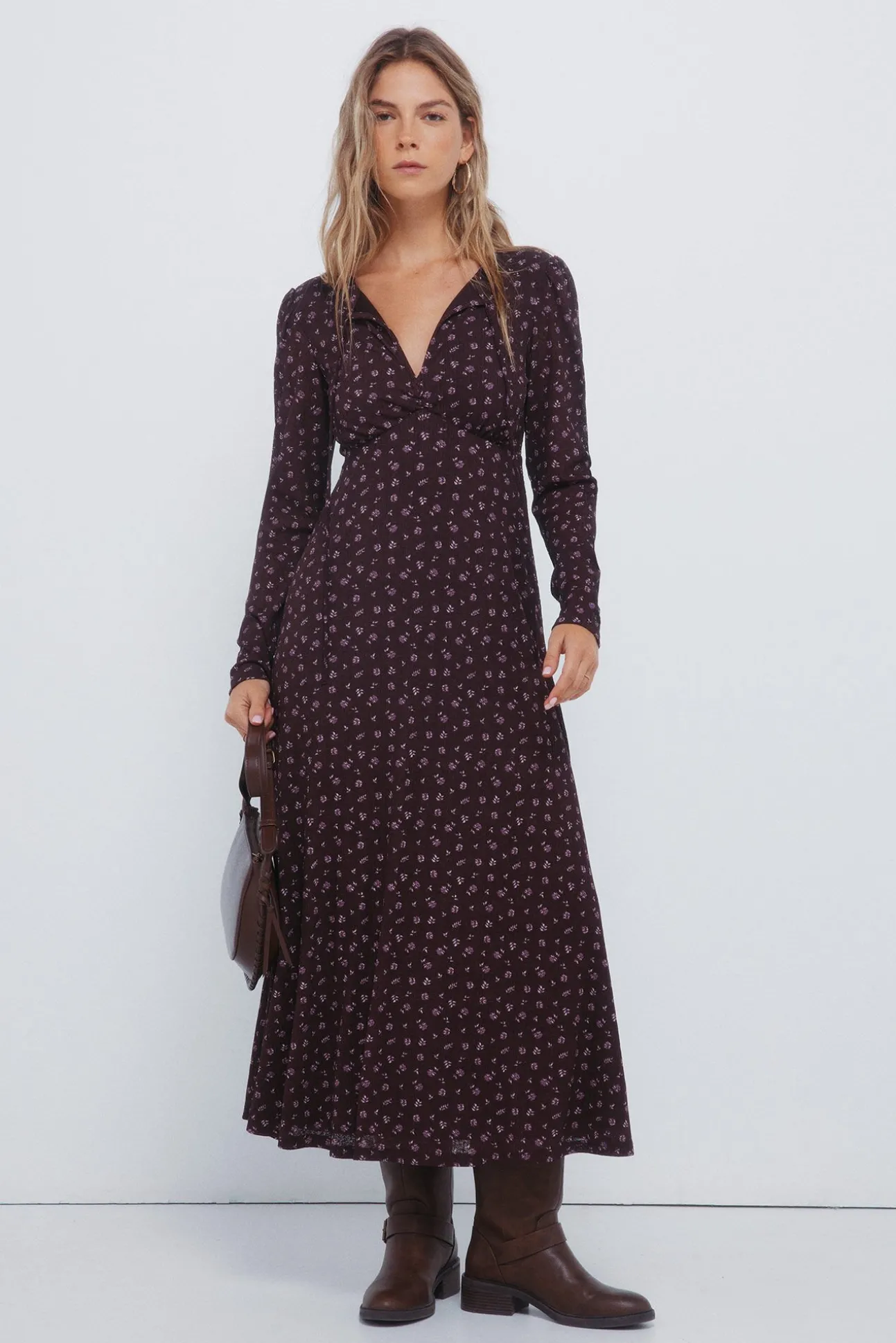 Vestido midi floral