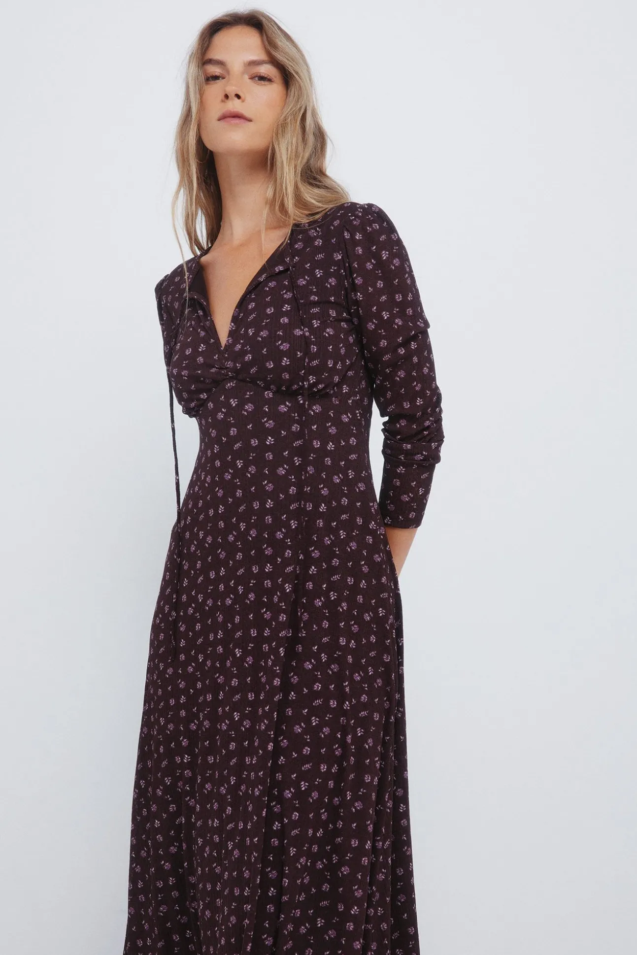 Vestido midi floral
