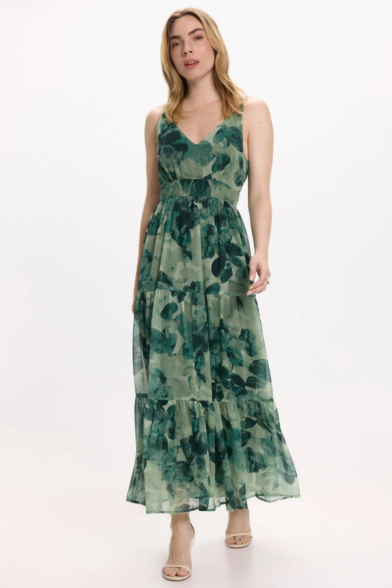 Vestido midi floral