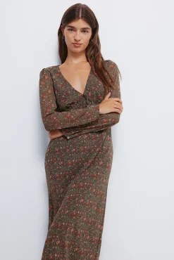Vestido midi floral