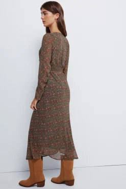 Vestido midi floral