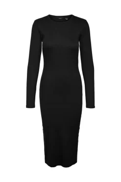 Vestido midi manga comprida