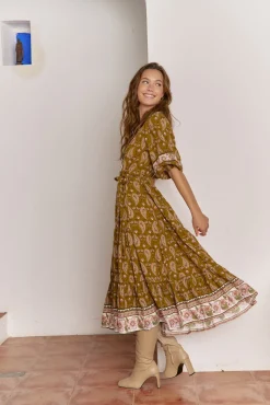 Vestido midi Mila com estampado Amalie