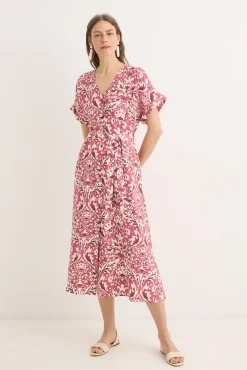 Vestido midi plissado