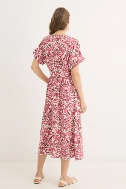 Vestido midi plissado