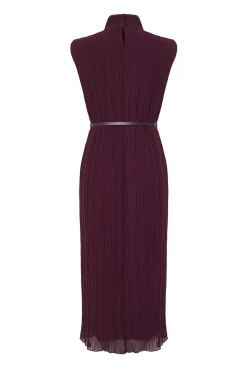 Vestido midi plissado