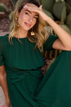 Vestido plissado Eulália