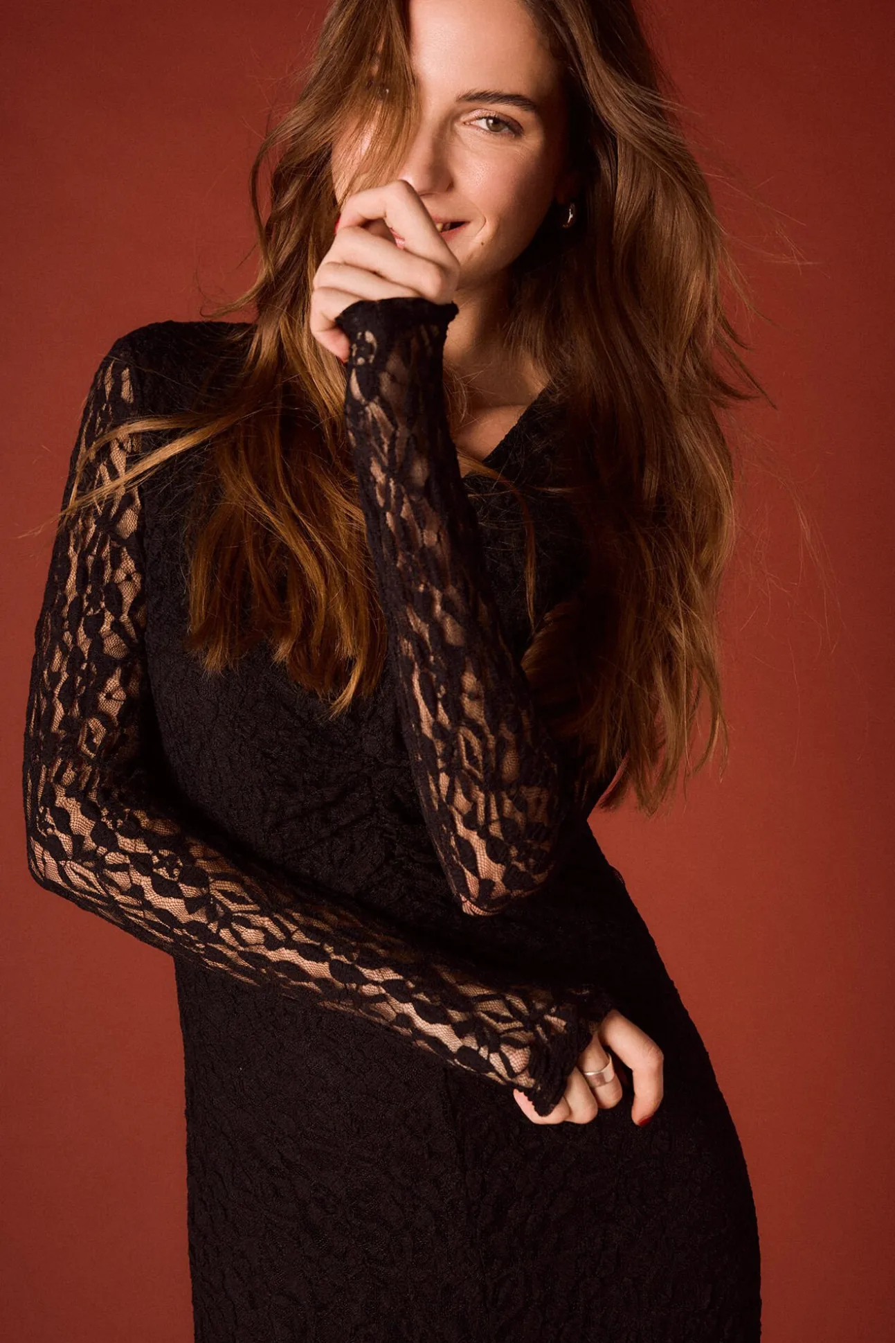 Vestido preto deslizante