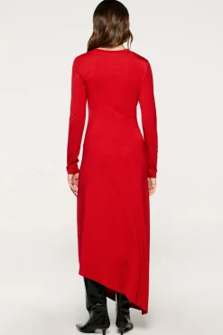 Vestido slim fit assimétrico